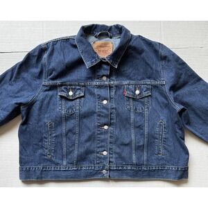 LEVI'S 77717-4837 - Women VTG Classic Y2K Denim Trucker Jean Jacket- X-Large XL*